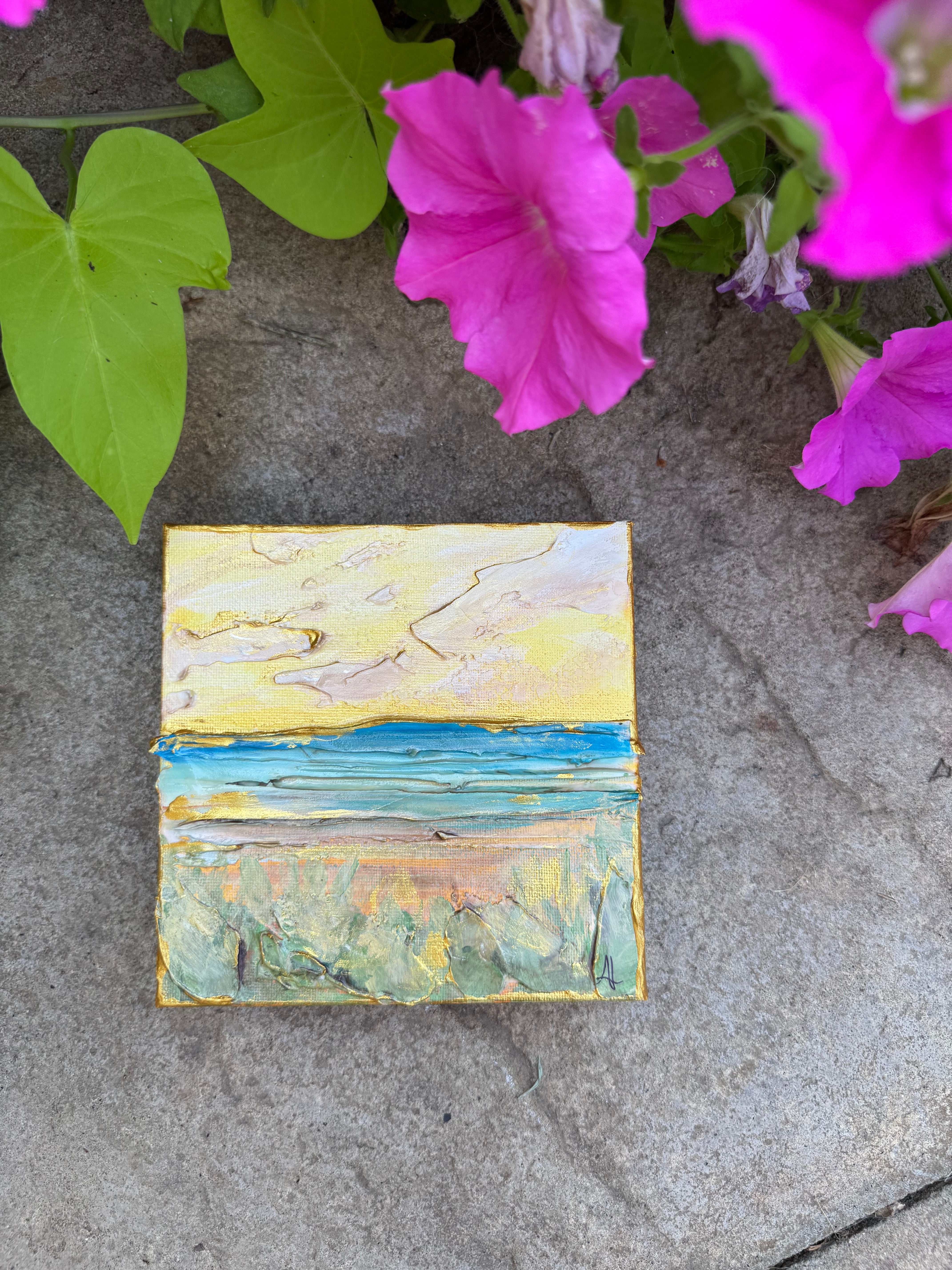 6x6 Textured Seascape