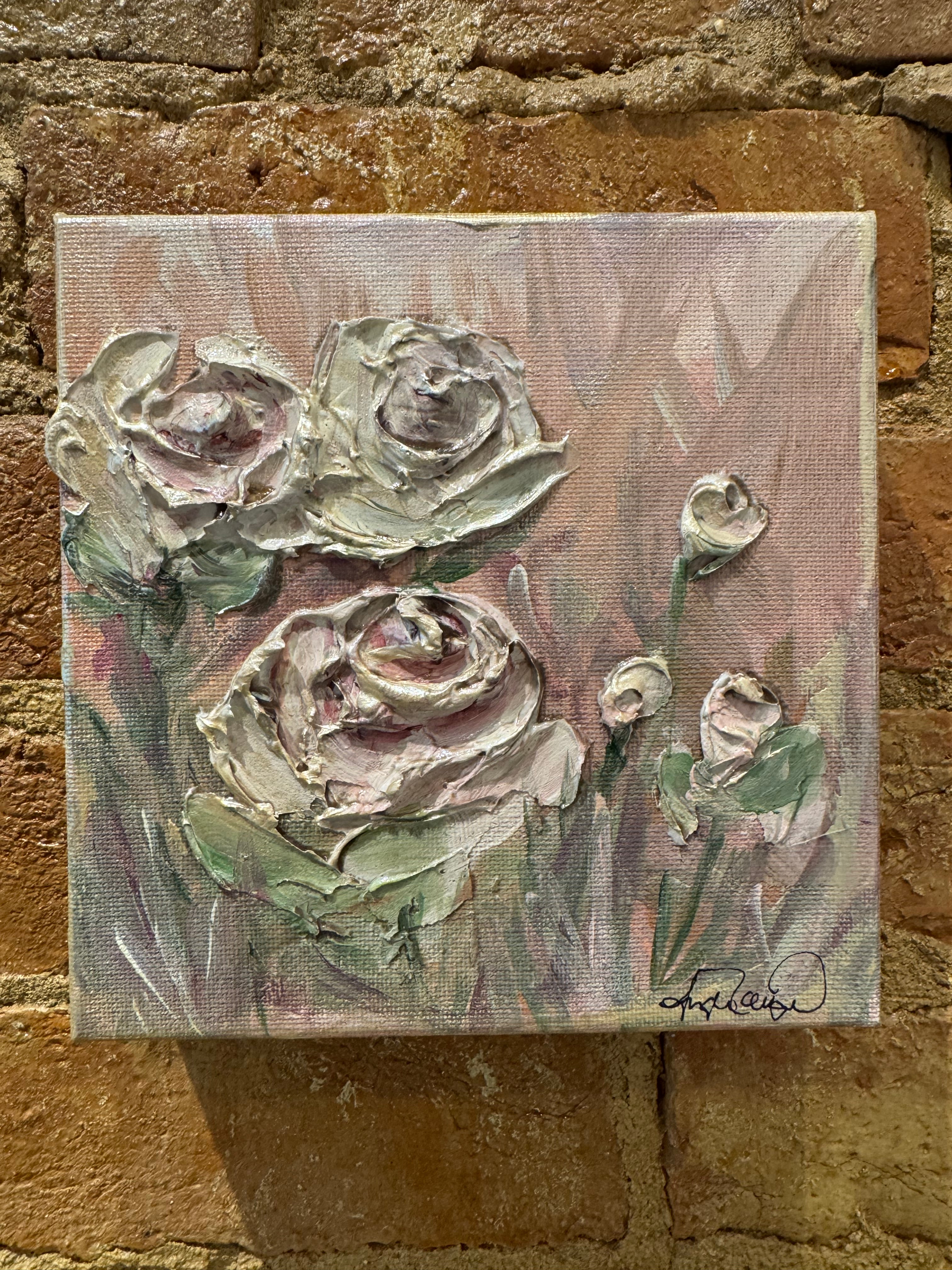 6x6 Textured Pink Roses